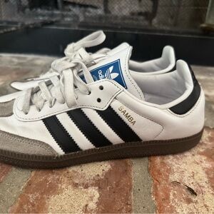 Adidas Samba White and Black Sneakers